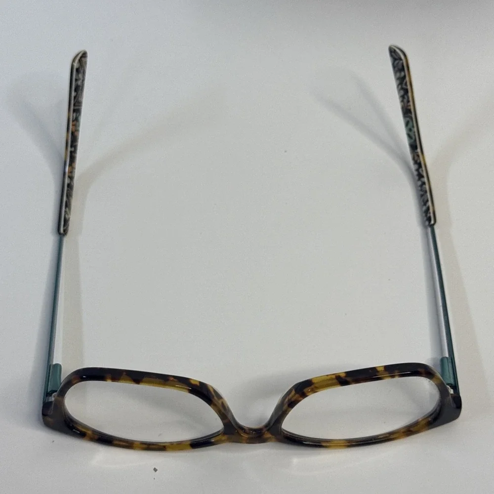 Vera Bradley Sierra Brown Tortuoise Teal Eyeglass Frames 51-16-140 with Case
